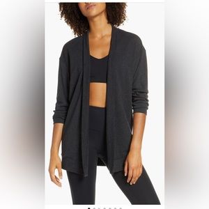 Zella go to wrap cardigan dark charcoal gray size Large